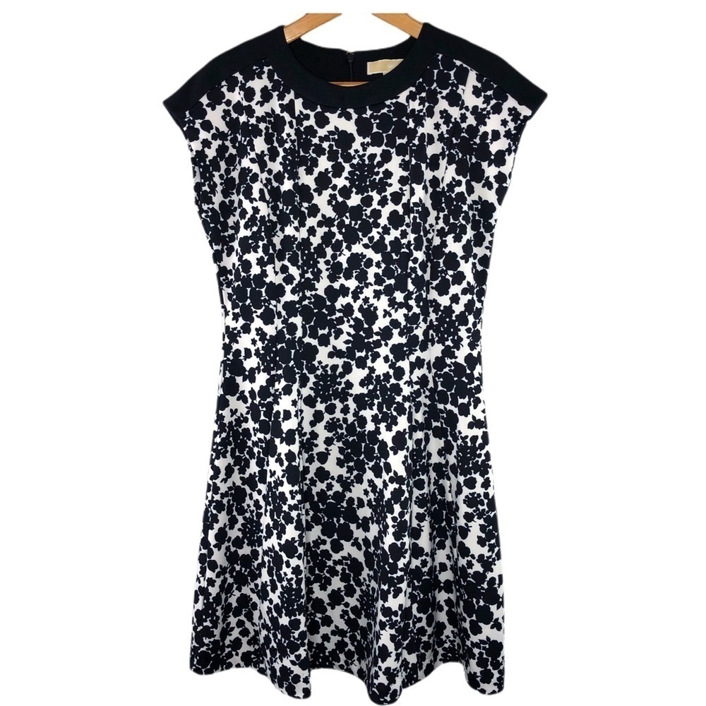 Michael MK black white floral dress, 8